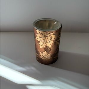 Pink Zebra Falling Leaves Warming Shade Gold Leaf Pattern